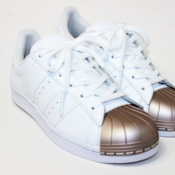 Adidas Shoes | Adidas Superstar Rose Gold Metal Shell Toe All White Women's 7.5 Nwt! FX4748 | Color: Gold/Red | Size: 7.5 | Fresh_Fit_Chef's Closet